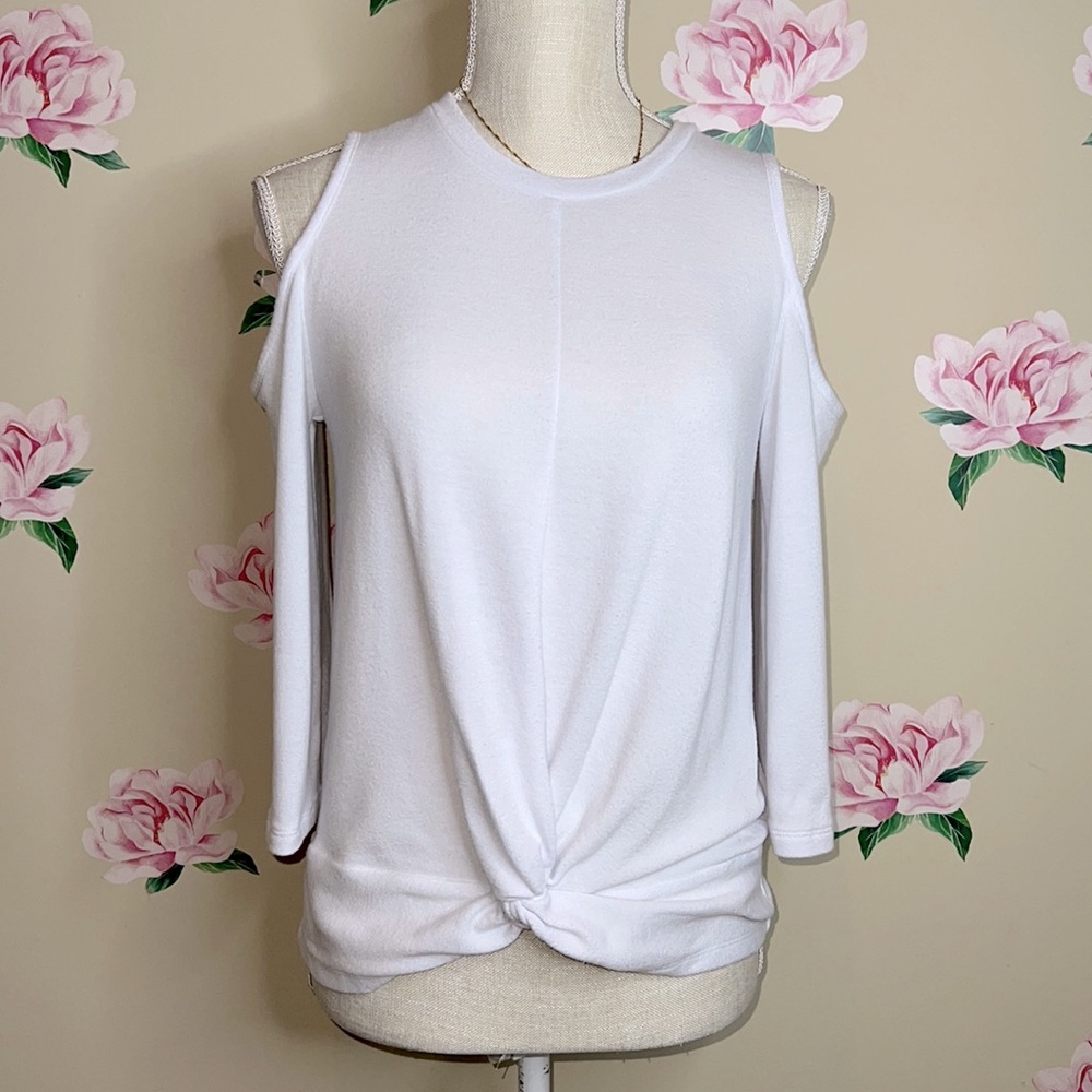 Michael Kors Cold-Shoulder Twist Top.  AA-25